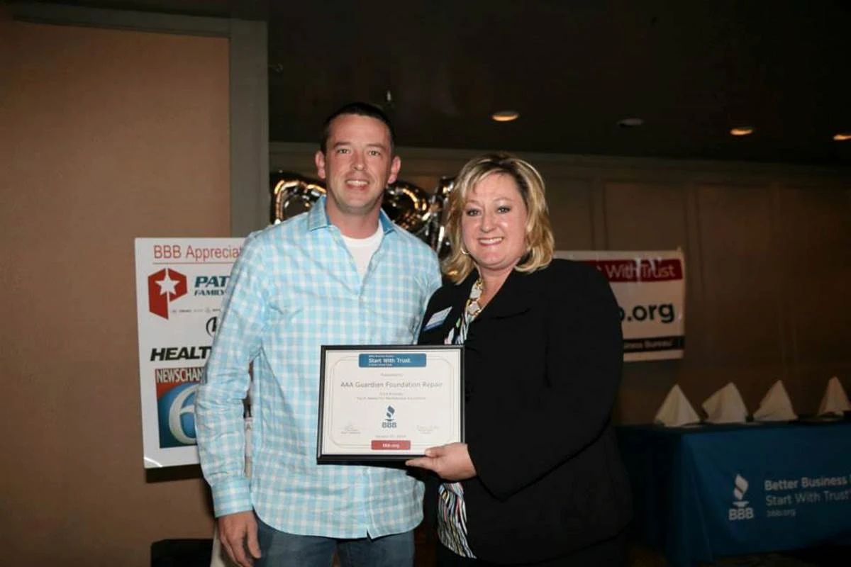 BBB Torch Award for Ethics presented to AAA Guardian Foundation Repair